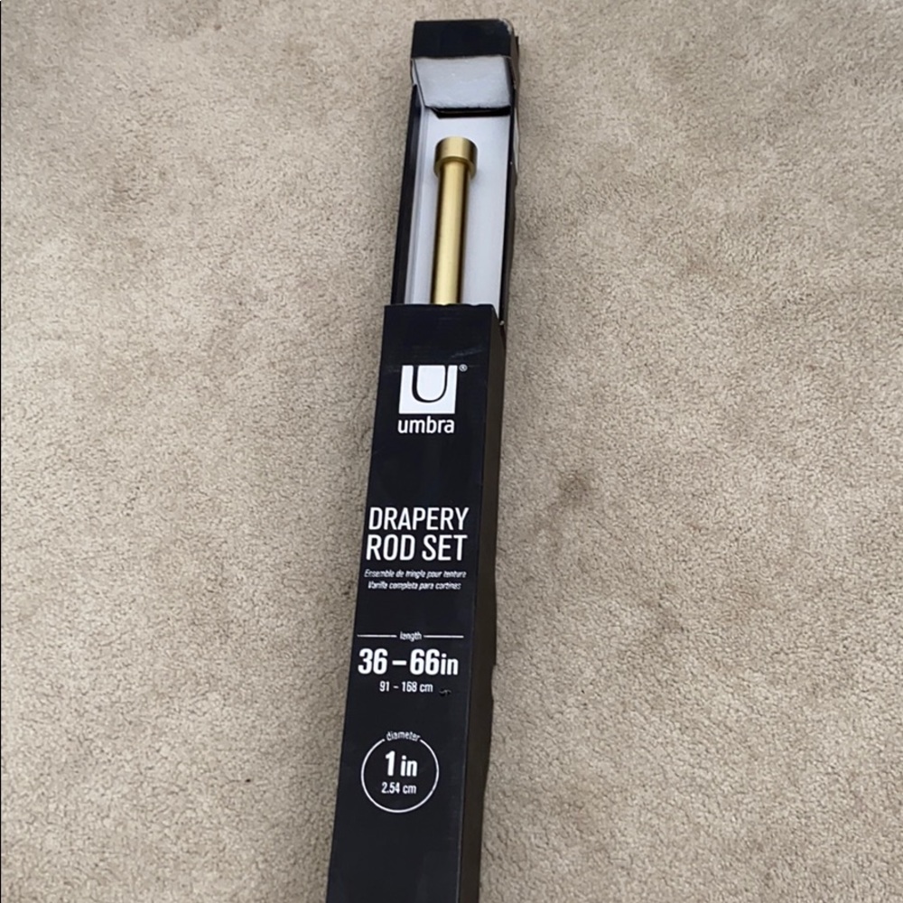 Gold curtain rod